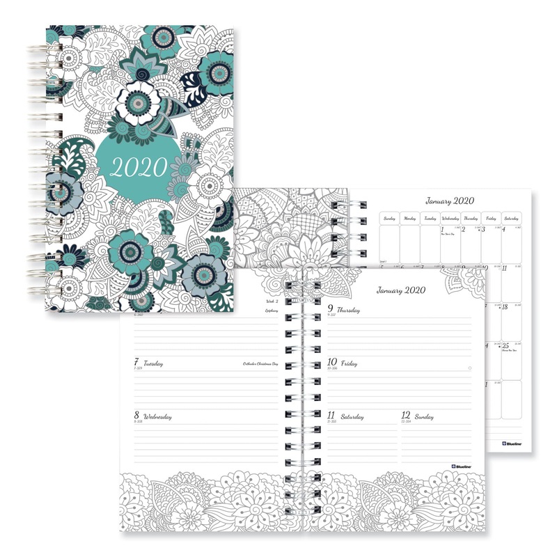 DOODLEPLAN WEEKLY/MONTHLY PLANNER, 8 X 5, BOTANICA, 2020
