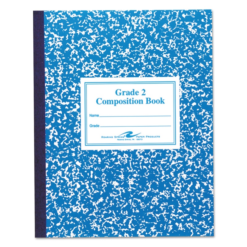 GRADE SCHOOL RULED COMPOSITION BOOK, MANUSCRIPT, BLUE, 9.75 X 7.75, 50 SHEETS