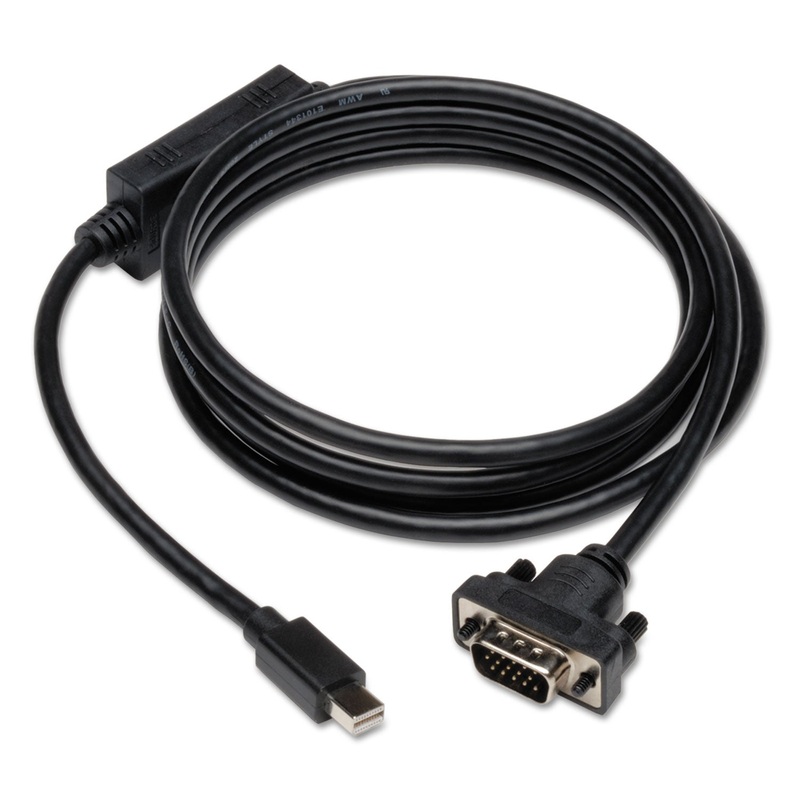 MINI DISPLAYPORT TO ACTIVE VGA CABLE ADAPTER (M/M), 6 FT.