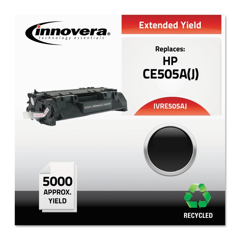 REMANUFACTURED CE505A (05AJ) EXTENDED-YIELD TONER, 5000 PAGE-YIELD, BLACK