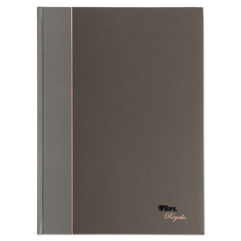 ROYALE CASEBOUND BUSINESS NOTEBOOK, COLLEGE, BLACK/GRAY, 11.75 X 8.25, 96 SHEETS