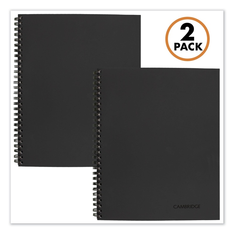 WIREBOUND MEETING NOTES NOTEBOOK PLUS PACK, BLACK, 11 X 8.88, 80 SHEETS, 2/PACK