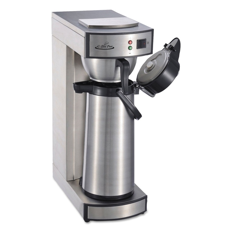 Air Pot Brewer, Stainless Steel, 75 Oz, 8 3/4 X 14 3/4 X 21 1/4