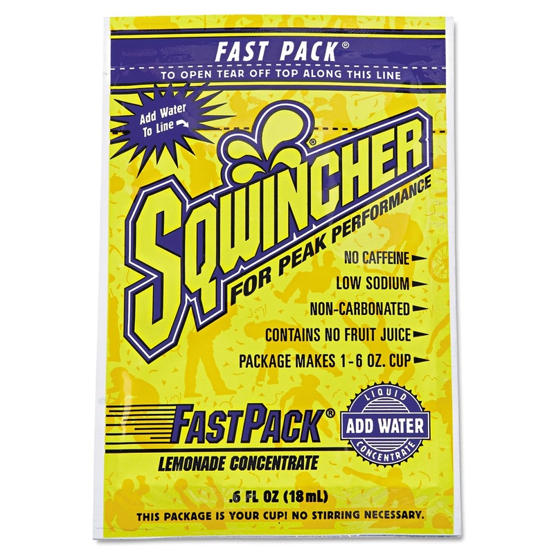 Fast Pack Drink Package, Lemonade, .6oz Packet, 200/carton