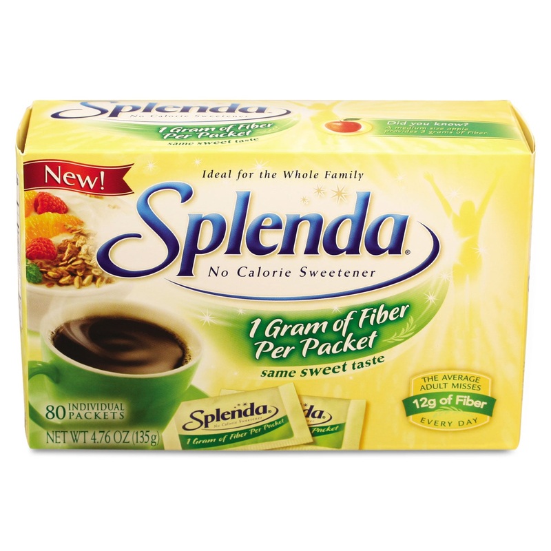 No-Calorie Sweetener With Fiber, 80 Packets/box