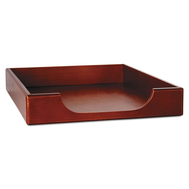 WOOD TONES DESK TRAY, 1 SECTION, LEGAL SIZE FILES, 8.5″ X 14″, MAHOGANY