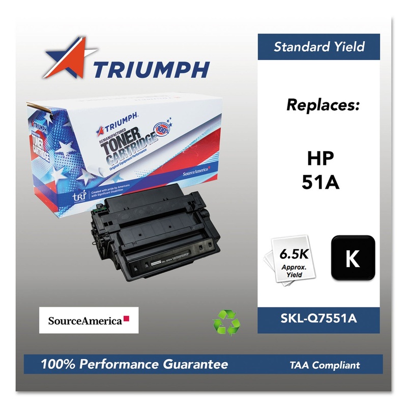 751000NSH0361 REMANUFACTURED Q7551A (51A) TONER, 6500 PAGE-YIELD, BLACK