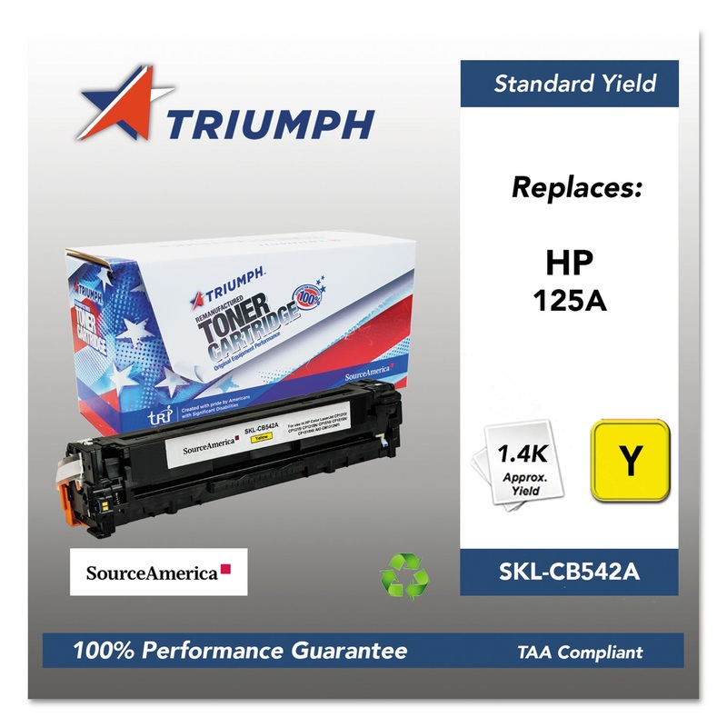 751000NSH0977 REMANUFACTURED CB542A (125A) TONER, 1500 PAGE-YIELD, YELLOW