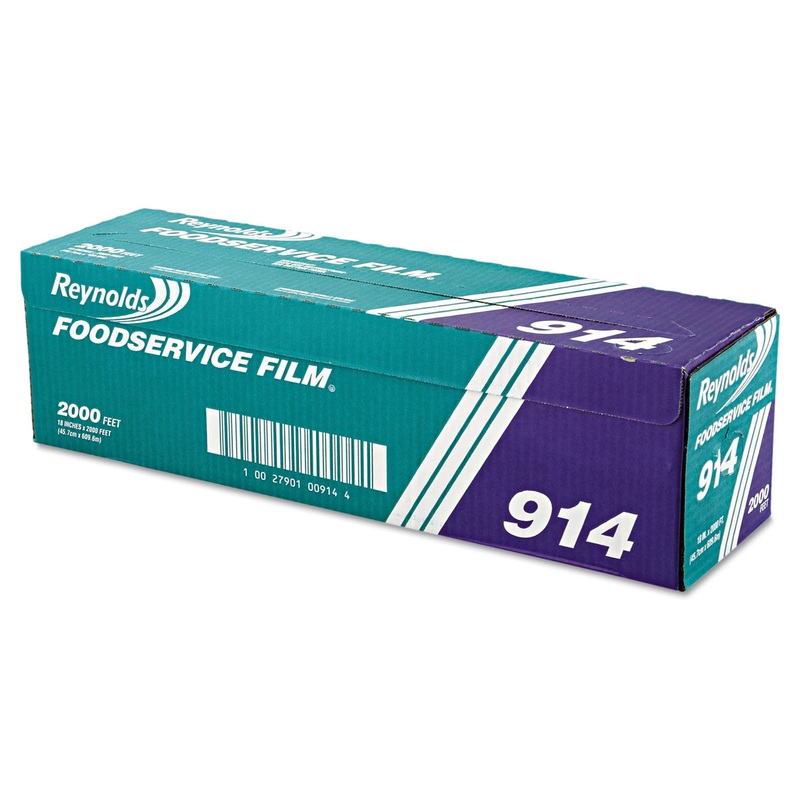 PVC FILM ROLL WITH CUTTER BOX, 18″ X 2000 FT, CLEAR