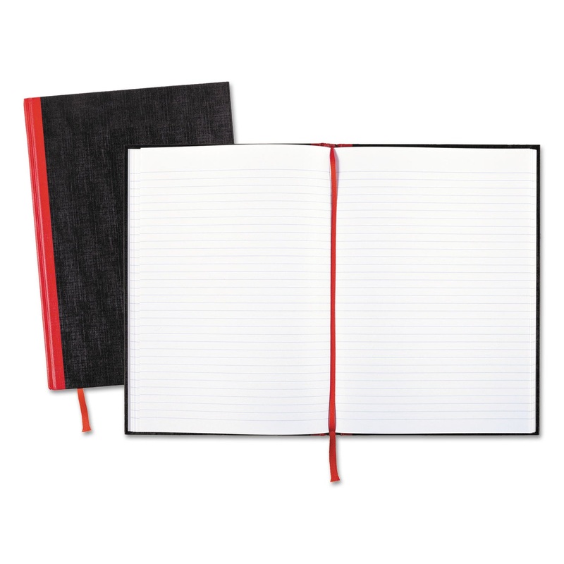 CASEBOUND NOTEBOOKS, WIDE/LEGAL RULE, BLACK COVER, 11.75 X 8.25, 96 SHEETS