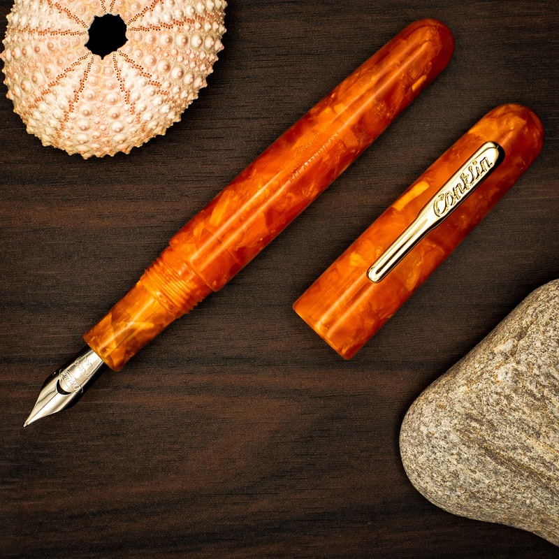 Conklin All American Sunburst Orange Fountain Pen Fine