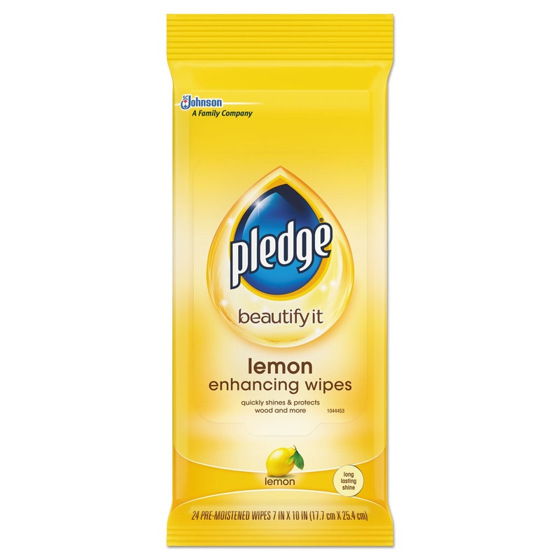 Lemon Scent Wet Wipes, Cloth, 7 X 10, White, 24/pack