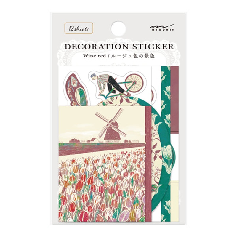 Midori Decoration Sticker- Red