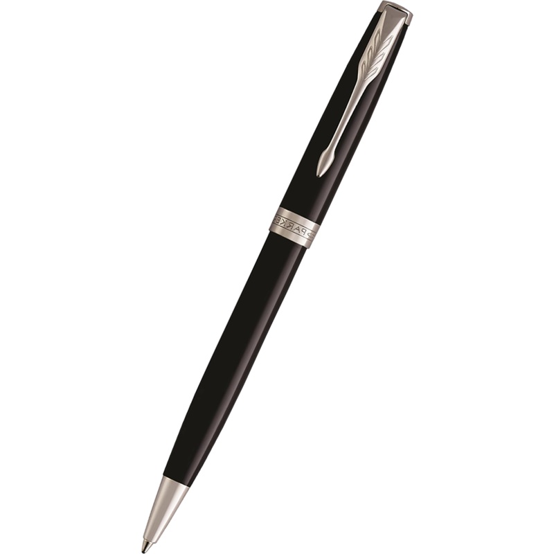 Parker Sonnet Black Lacquer with Chrome Trim Ballpoint Pen