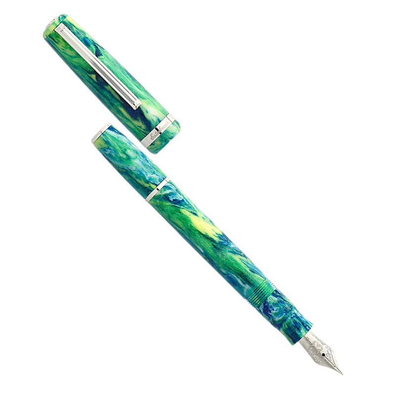 Esterbrook JR Beleza Blue & Green Sparkle with Palladium Trim – Fountain Pen EF
