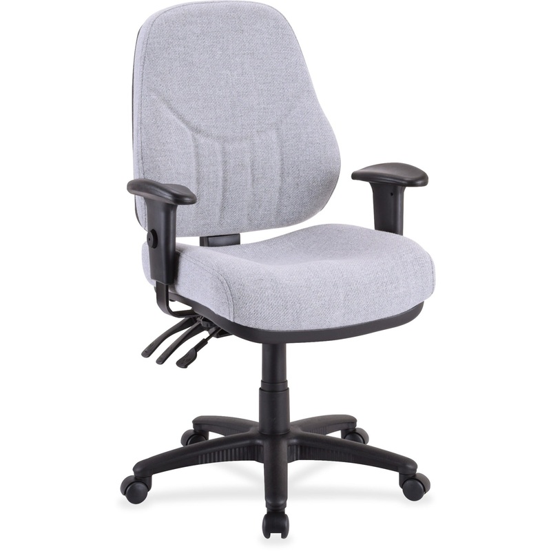 Lorell Bailey High-Back Multi-Task Chair – Gray Seat Color – Acrylic Seat Material – Black Frame Color – 1 Each