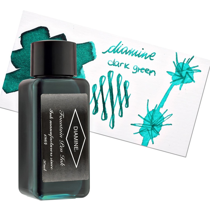 Diamine Classic Bottled Ink in Cool Green 80ml