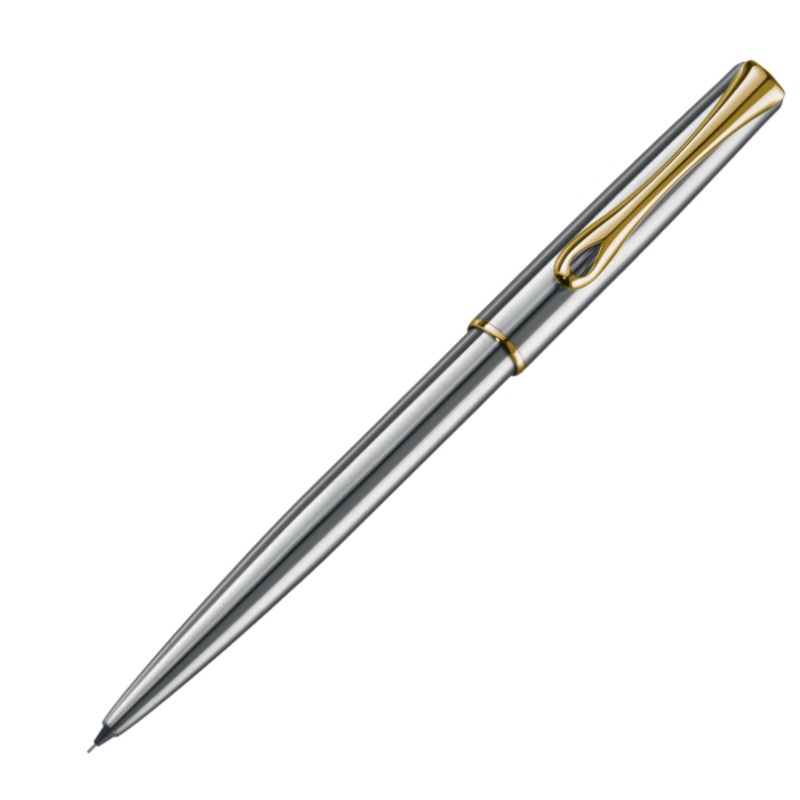 Diplomat Traveller Mechanical Pencil 0.5mm, Stainless Steel Gold Trim