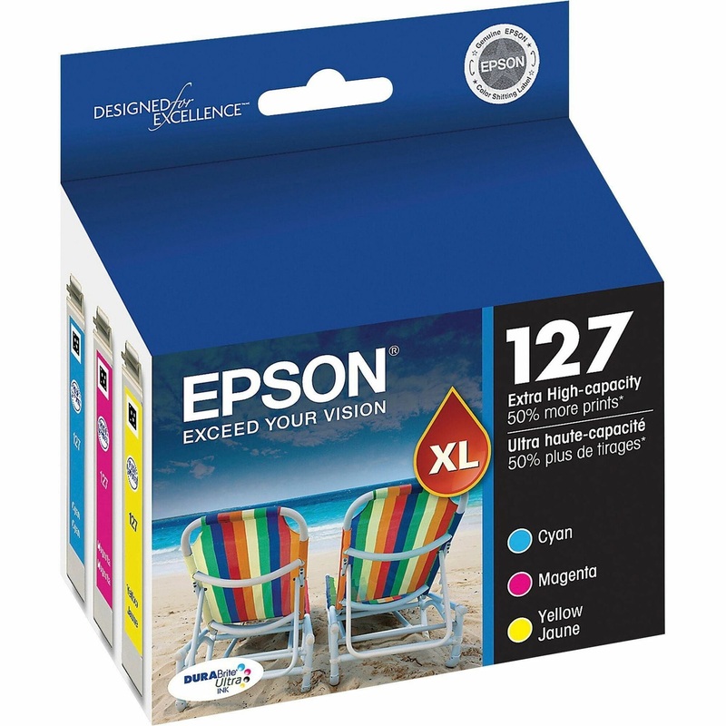 Epson DURABrite T127520-S Original Inkjet Ink Cartridge – Cyan, Magenta, Yellow – 3 / Pack – Inkjet – Cyan, Magenta, Yellow – 1 Each