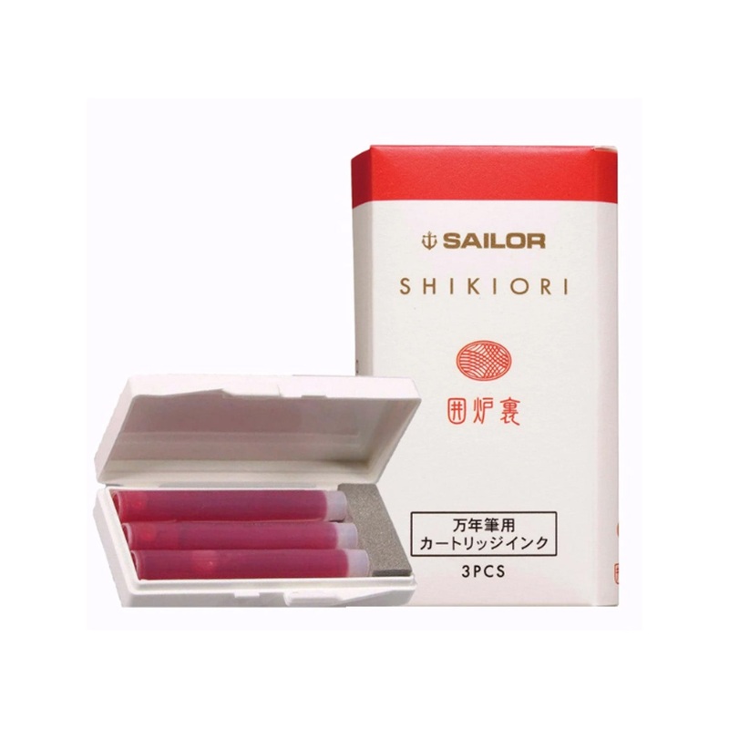 Sailor Shikiori Irori Ink Cartridge Pack of 3 – Red