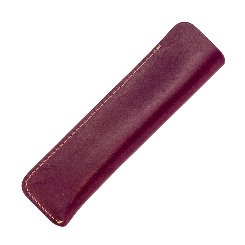 Galen Leather Co. Leather Single Pen Sleeve – Purple