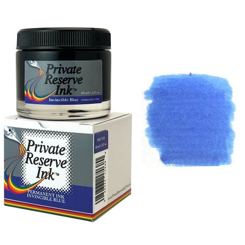 Private Reserve Fountain Pen Ink Bottle, 60ml, Invincible Blue