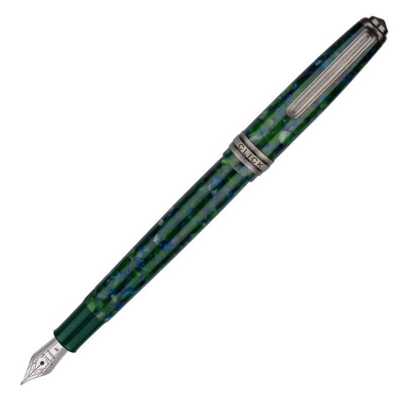 Click Falcon Premium Acrylic Fountain Pen – Jade Green CT Fine