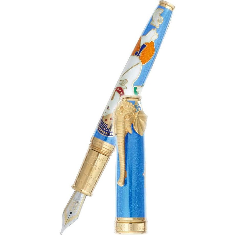 David Oscarson Lord Ganesha Fountain Pen – Azure Fine