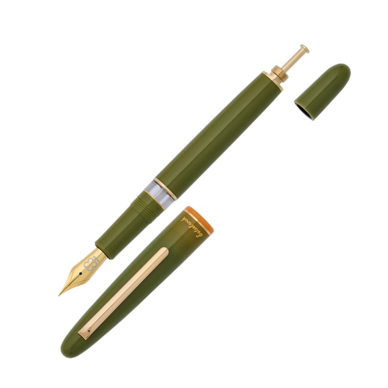 Esterbrook Estie Piston Fountain Pen – Quirky Leaf with Gold Trim (Button Fill – Back to the Land) Extra-Fine