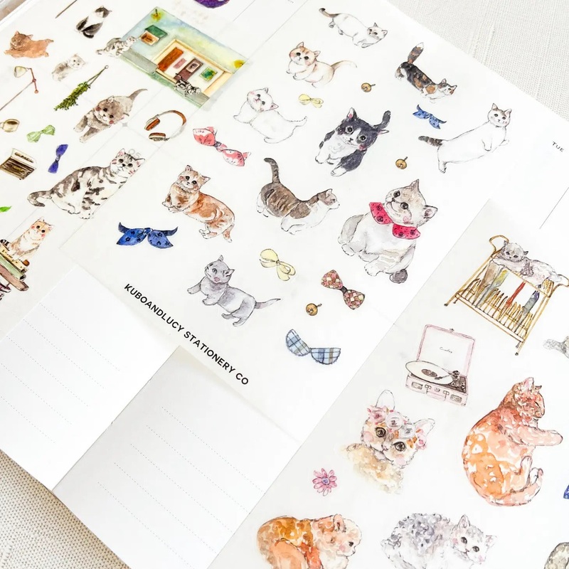 Kuboandlucy Stationery Co. –  Cat Washi Sticker Set