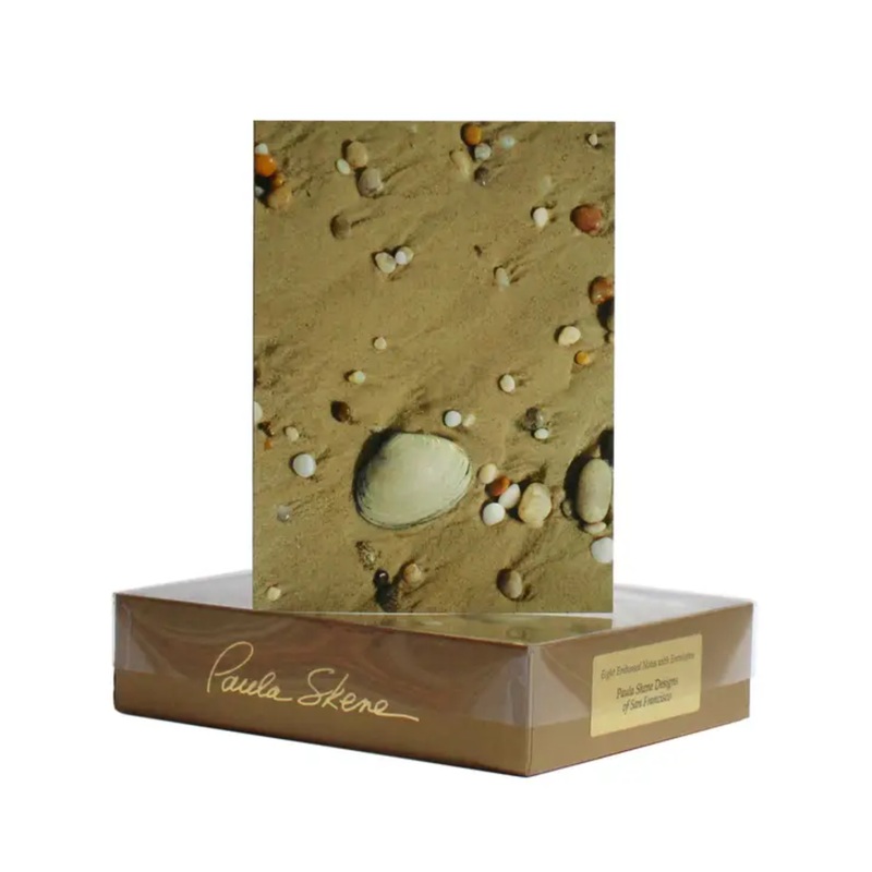 Paula Skene Beach Litho on White Boxed Notecards