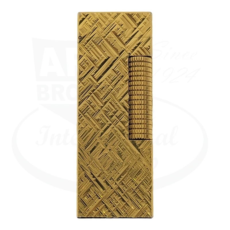 Preowned Dunhill Gold Crosshatch Rollagas Lighter