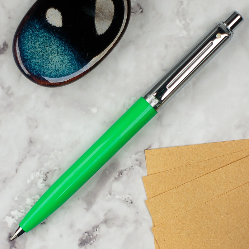 Sheaffer Sentinel Ballpoint Pen, Bright Green & Chrome