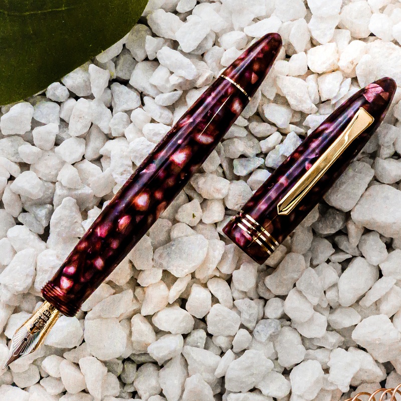 Tibaldi Bononia Limited Edition Vintage Pomegranate Fountain Pen, 18k Nib Fine