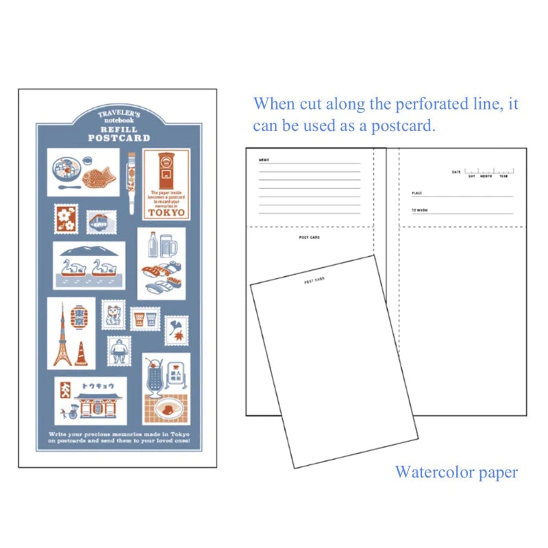 Traveler’s Notebook Regular Tokyo Edition Postcard Refill