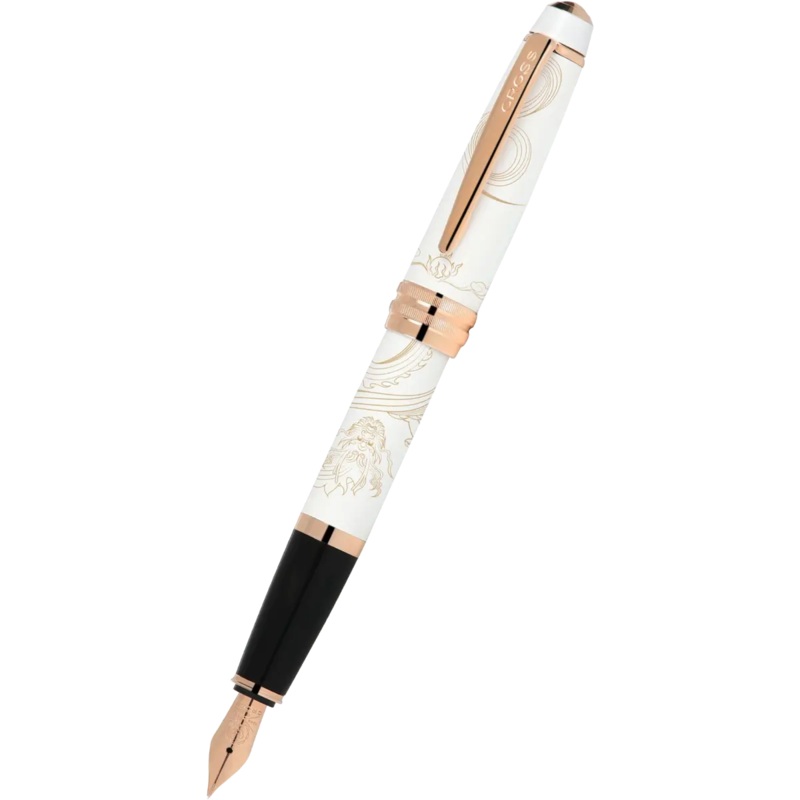 Cross Bailey – Year of the Dragon Pearlescent White Lacquer – Fountain Pen – Rose Gold Fine