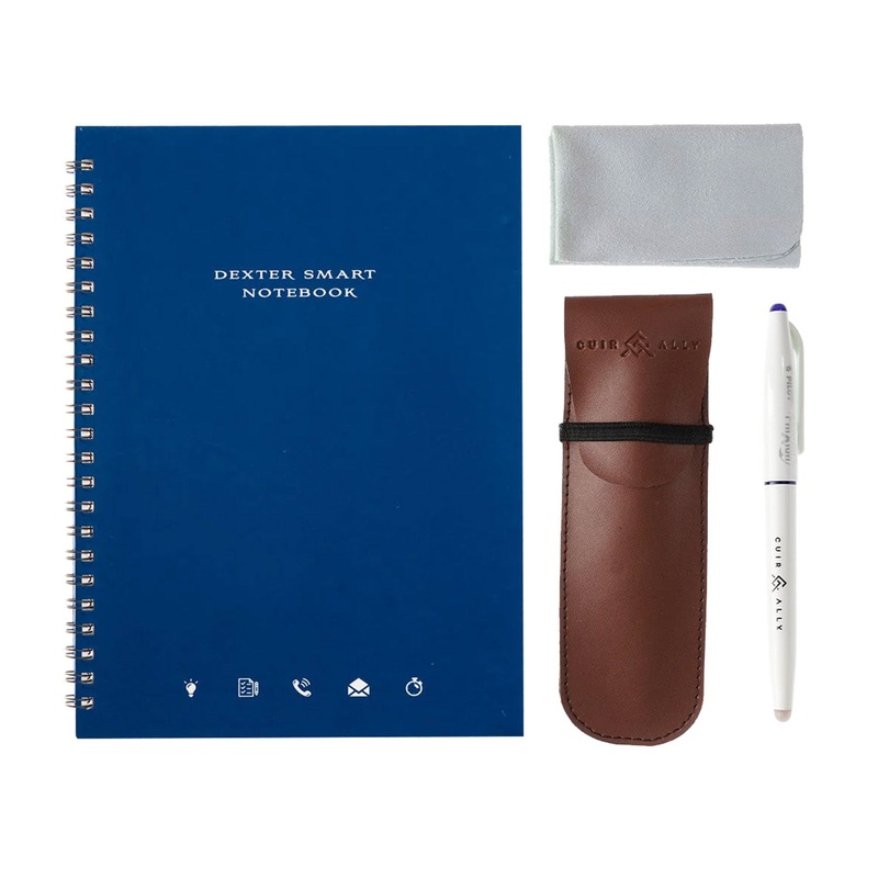 Dexter Spiral Erasable & Reusable Eco-Friendly Blue Notebook – A5, Ruled