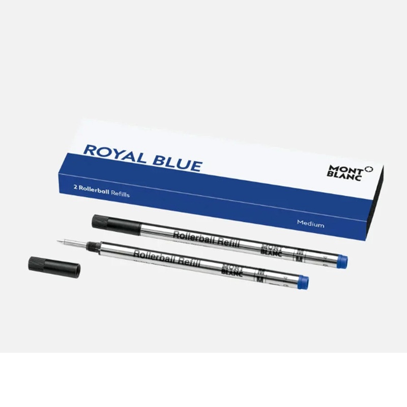 Montblanc 128233 Roller Ball Pen Refill – Royal Blue – Medium – Pack of 2