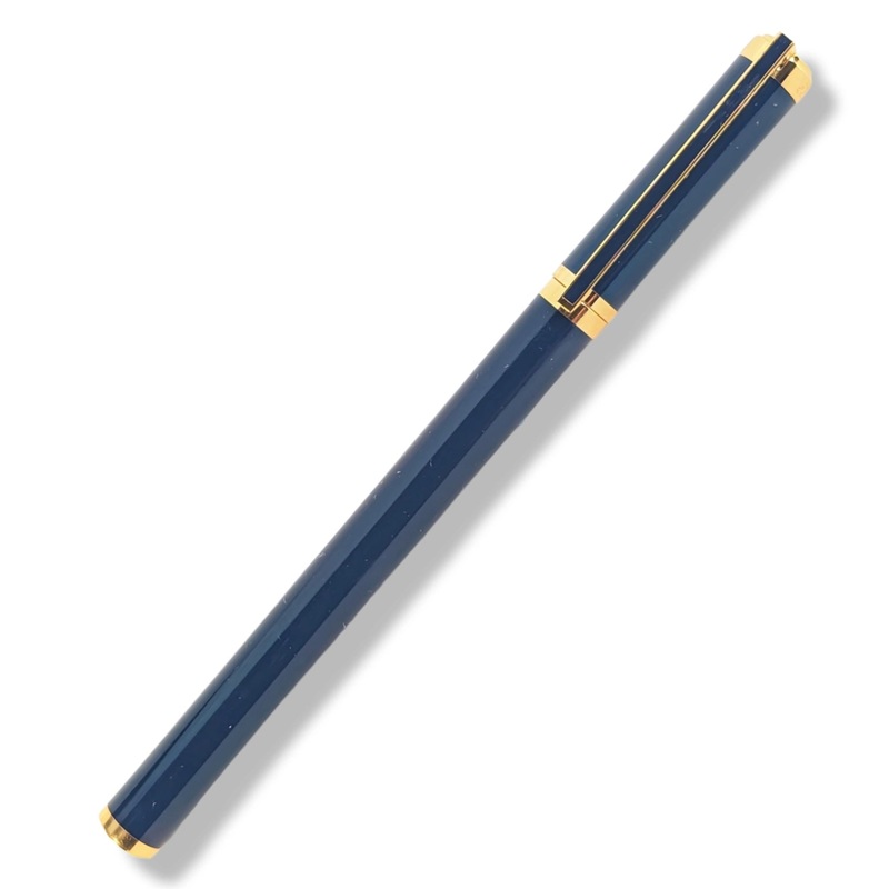 S.T. Dupont Classic Slim Dark Blue Lacquer Fountain Pen – Vintage Medium