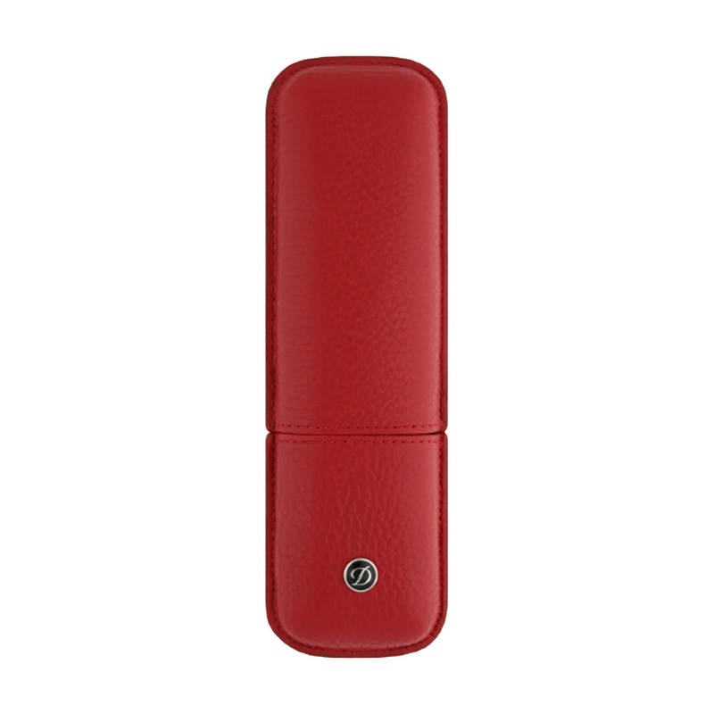 S. T. Dupont Rigid Leather 2 Pen Holder – Red
