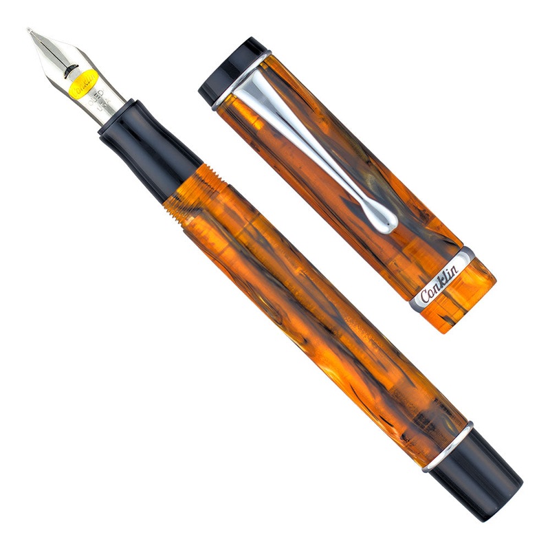 Conklin Duragraph Amber Fountain Pen Extra Fine