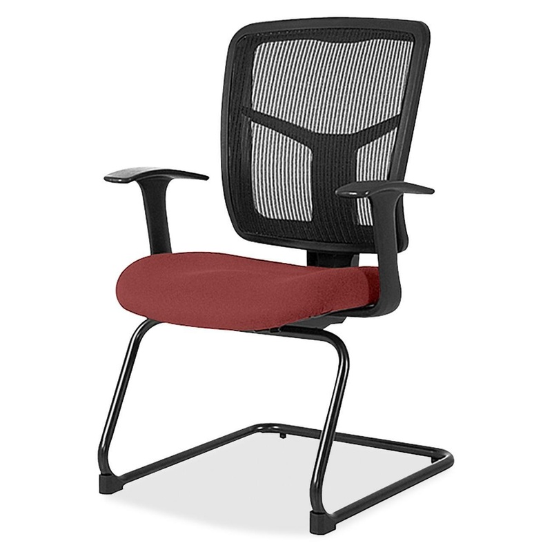 Lorell ErgoMesh Series Mesh Back Guest Chair with Arms – Shire Tulip Seat Color – Mesh, Fabric Seat Material – Black Back Color – Mesh Back Material – Cantilever Base – Black – 1 Each