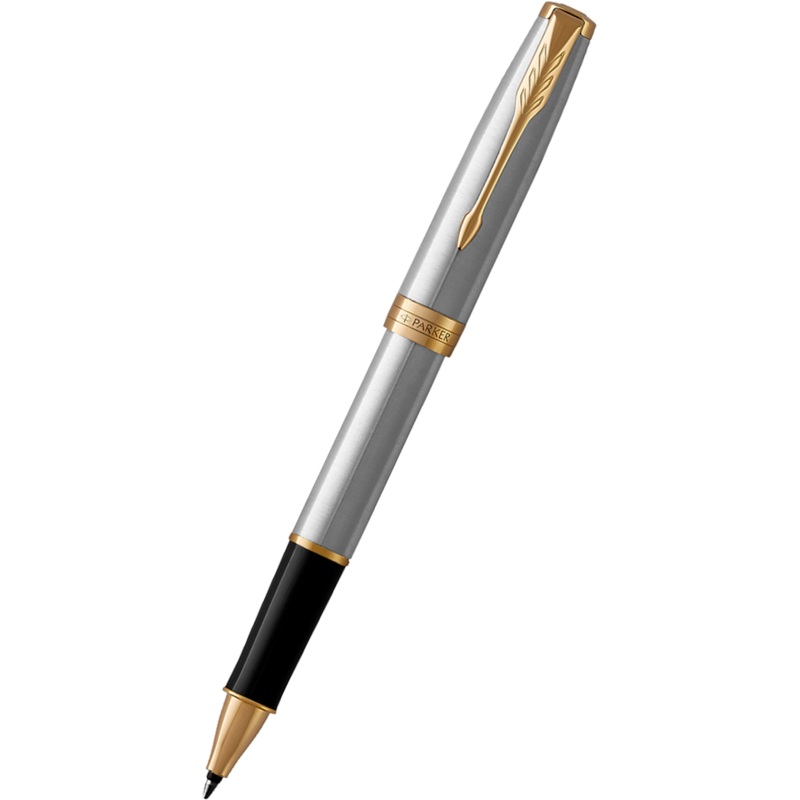 Parker Sonnet Stainless Steel with Gold Trim Rollerball Pen