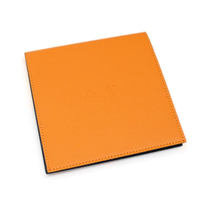 Rhodia Orange Pad Holder with Rhodia Graph Pad – 5 3/4 x 5 3/4 Refillable