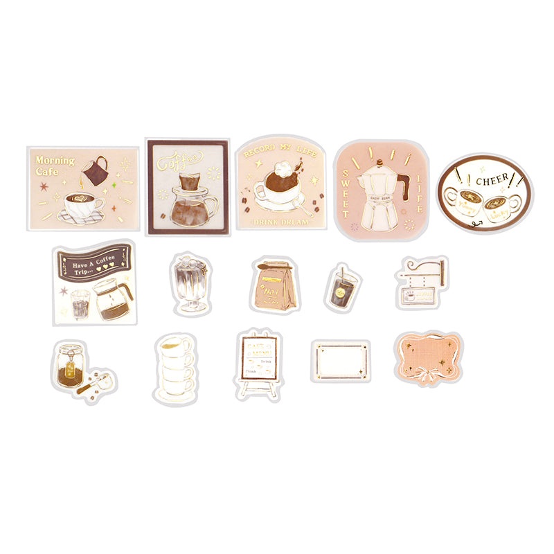 BGM Tracing Paper Seal: Holiday Shopping – Cafe