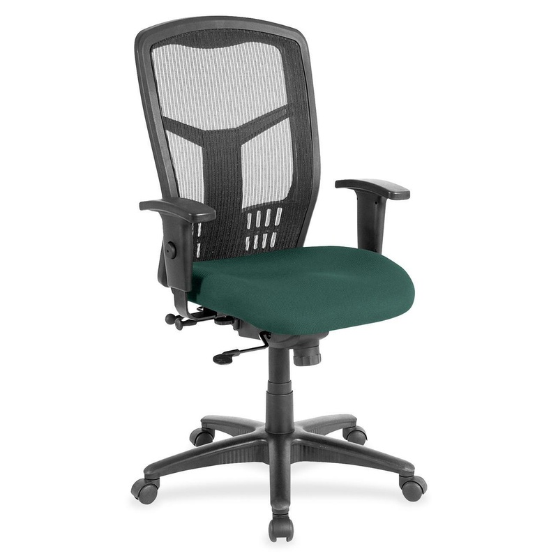 Lorell Executive Mesh High-back Swivel Chair – Forte Chive Seat Color – Fabric Seat Material – Steel Frame Material – 1 Each