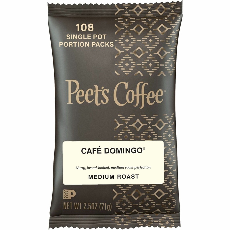 Peet’s Coffee Caf Domingo Coffee – Regular – Medium – 2.5 oz Per Pack – 18 / Box