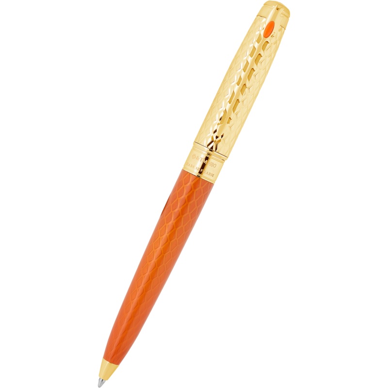 S T Dupont Line D Ballpoint Pen – Eternity Game of Thrones – Fire Orange (Large)