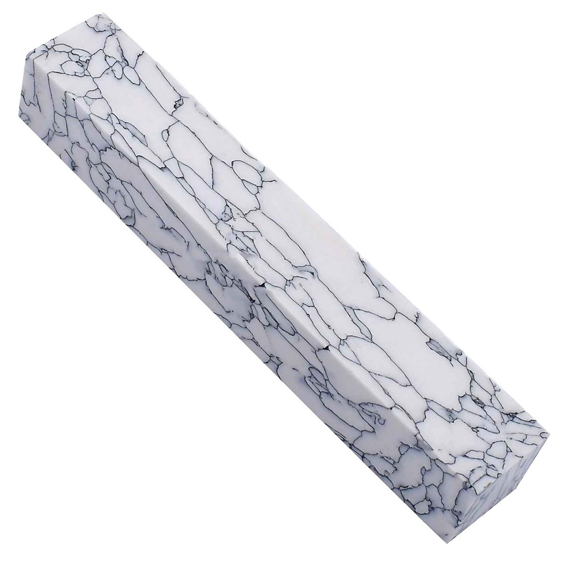 Faux-Stone Pen Blanks – White Marble
