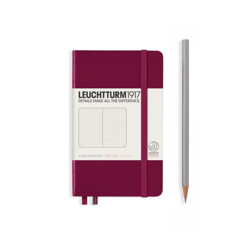 Leuchtturm1917 A6 Pocket Hardcover Notebook – Dotted / Port Red